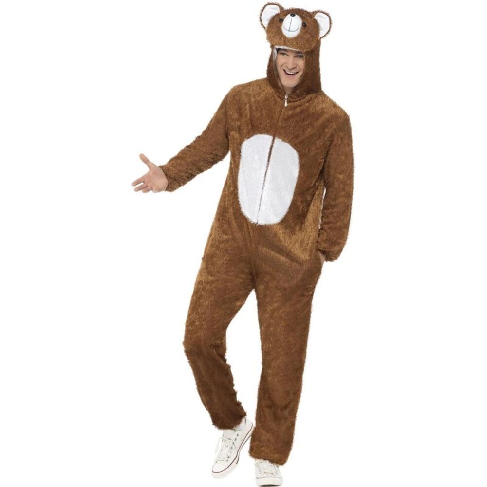 Smiffys Unisex Adult Bear Bodysuit / Brown
